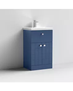 APS7533 500 F/S 2-Door/Drawer Unit & Basin 1 Satin Blue