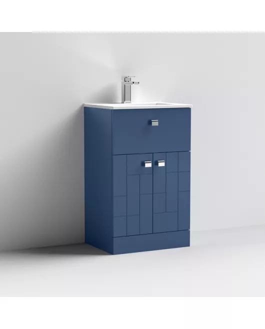 APS7535 500 F/S 2-Door/Drawer Unit & Basin 2 Satin Blue