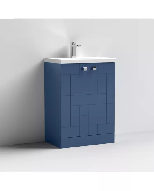 APS7541 600 F/S 2-Door Unit & Basin 1 Satin Blue