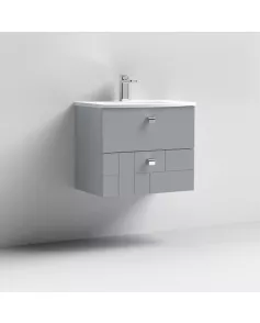 APS7558 600 WH 2-Drawer Unit & Basin 4 Satin Grey