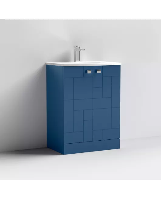 APS7562 600 FS 2-Door Unit & Basin 4 Satin Blue