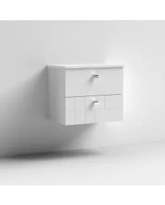 APS7569 600 WH 2-Drawer Unit & Worktop Satin White