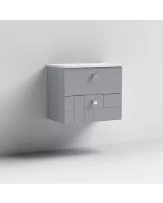 APS7571 600 WH 2-Drawer Unit & Worktop Satin Grey