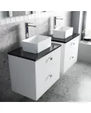 APS7572 600 WH 2-Drawer Unit & Worktop Satin White