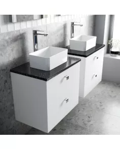 APS7572 600 WH 2-Drawer Unit & Worktop Satin White