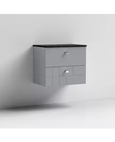 APS7574 600 WH 2-Drawer Unit & Worktop Satin Grey