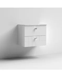 APS7575 600 WH 2-Drawer Unit & Worktop Satin White