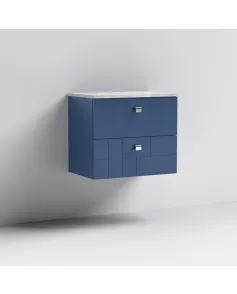 APS7576 600 WH 2-Drawer Unit & Worktop Satin Blue