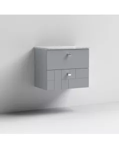 APS7577 600 WH 2-Drawer Unit & Worktop Satin Grey