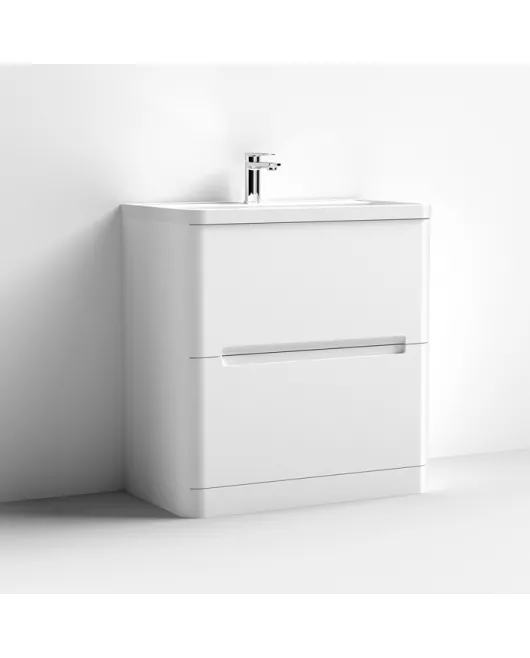 APS7584 800 F/S 2-Drawer Unit & Basin Gloss Grey