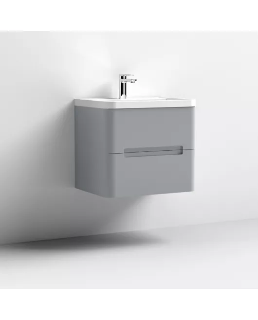 APS7593 600 W/H 2-Drawer Unit & Basin Satin Grey