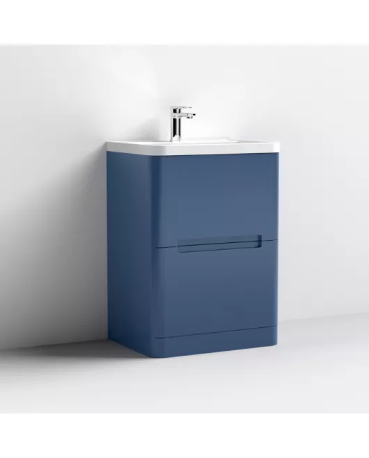 APS7602 600 F/S 2-Drawer Unit & Basin Satin Blue