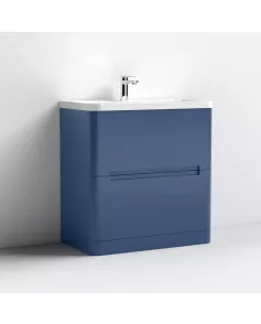 APS7608 800 F/S 2-Drawer Unit & Basin Satin Blue