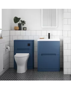APS7608 800 F/S 2-Drawer Unit & Basin Satin Blue