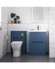 APS7610 800 F/S 2-Drawer Unit & Basin Satin Blue