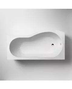 APS7658 Left Hand Curved Bath 1500mm White