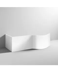 APS7664 1500mm P Shaped Front Panel White