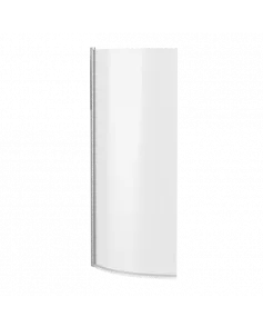 APS7665 P' Curved Bath Screen (5mm Glass) Polished Chrome