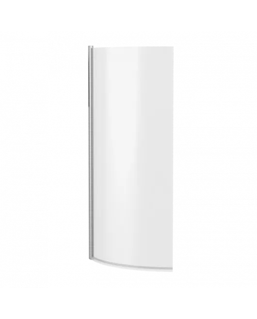 APS7665 P' Curved Bath Screen (5mm Glass) Polished Chrome