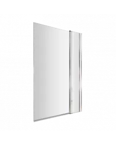 APS7722 Square Bath Screen With Fixed Panel Polished Chrome