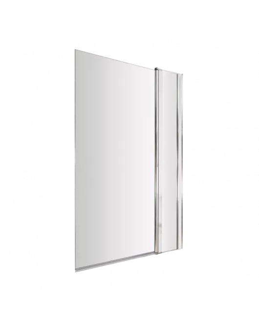 APS7722 Square Bath Screen With Fixed Panel Polished Chrome