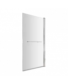 APS7723 Square Bath Screen With Rail Polished Chrome