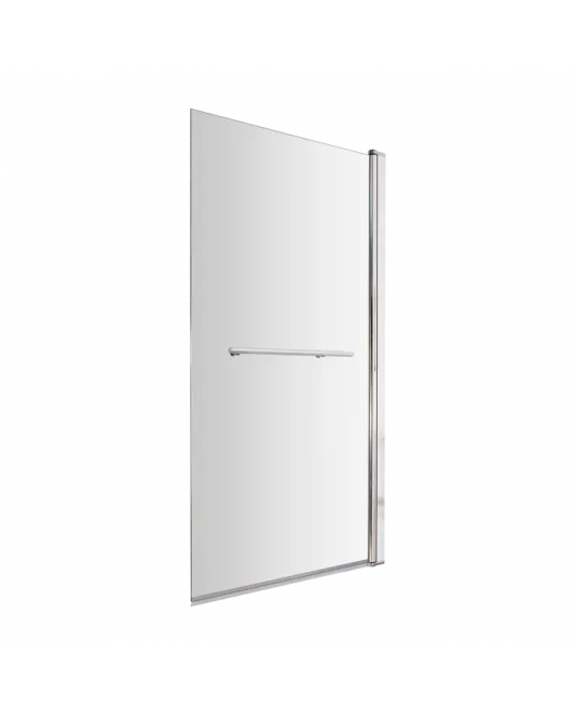 APS7723 Square Bath Screen With Rail Polished Chrome