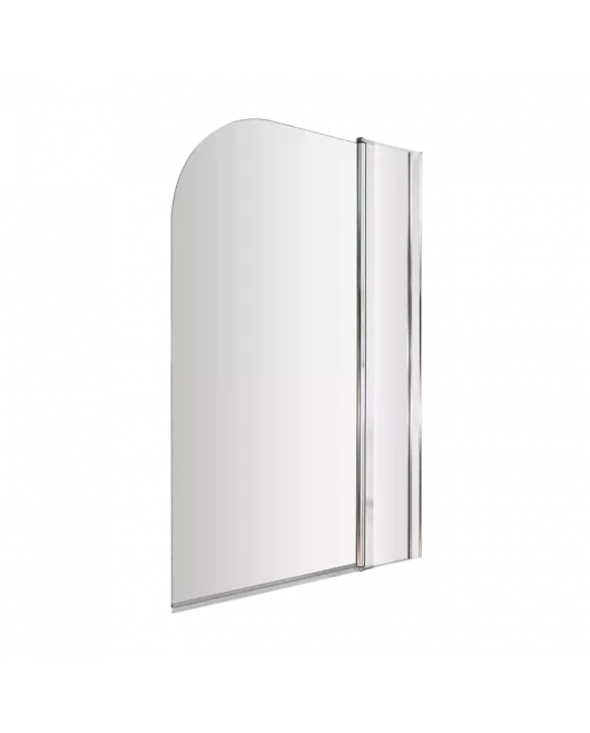 APS7727 Straight Bath Screen With Fixed Panel Polished Chrome