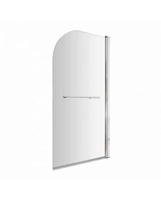 APS7728 Straight Bath Screen With Rail Polished Chrome