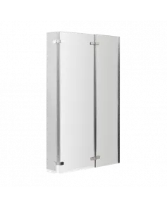 APS7735 Quattro Bath Screen Double Hinged Polished Chrome