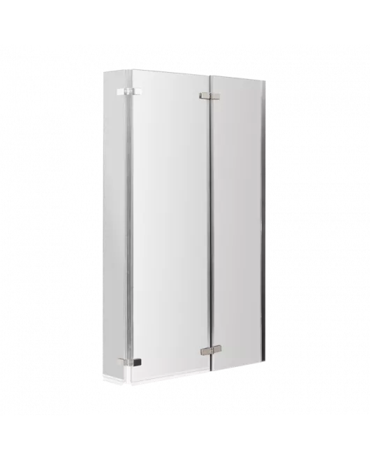 APS7735 Quattro Bath Screen Double Hinged Polished Chrome