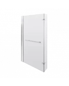 APS7736 Quattro Bath Screen Hinged With Rail Polished Chrome