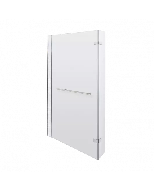 APS7736 Quattro Bath Screen Hinged With Rail Polished Chrome