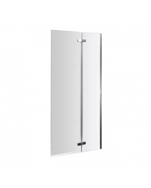 APS7740 Ella Straight Hinged Bath Screen Satin Chrome