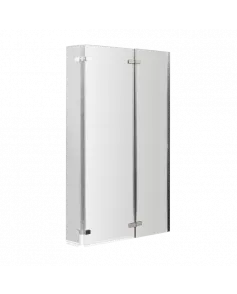 APS7741 Ella Hinged Bath Screen Satin Chrome