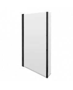 APS7743 Square Bath Screen With Fixed Return Matt Black