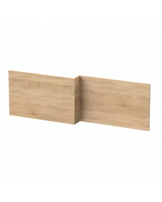 APS7782 1700mm Square Shower Bath Front Panel Natural Oak