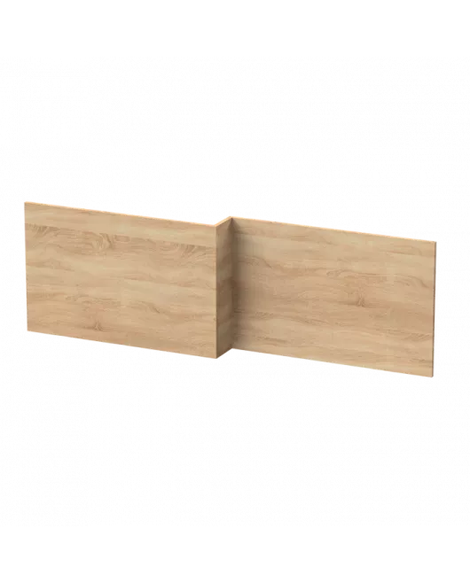 APS7782 1700mm Square Shower Bath Front Panel Natural Oak