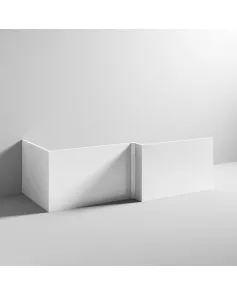 APS7790 700 Square Shower Bath End Panel Satin White