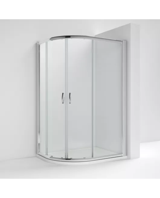 APS7857 Ella 1200x800mm Offset Quadrant Satin Chrome