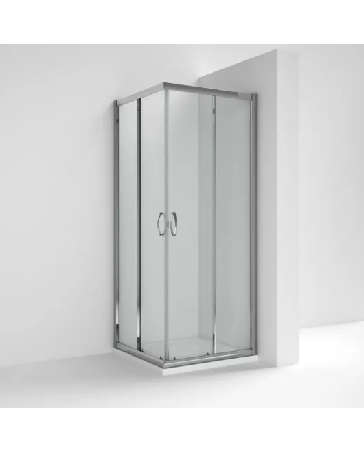 APS7859 Ella 760mm Corner Entry Enclosure Satin Chrome