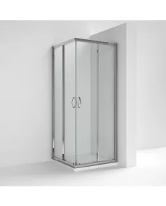 APS7860 Ella 800mm Corner Entry Enclosure Satin Chrome