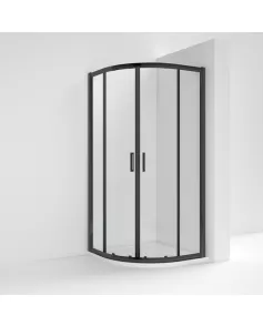 APS7884 900mm Black Profile Quadrant Enclosure Matt Black