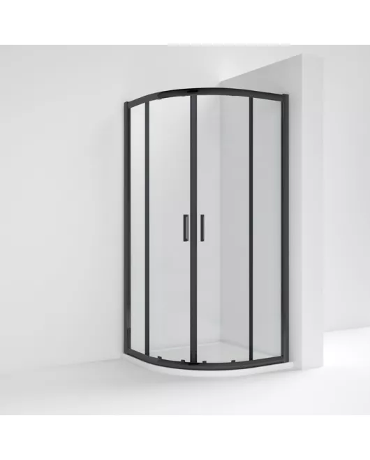 APS7884 900mm Black Profile Quadrant Enclosure Matt Black
