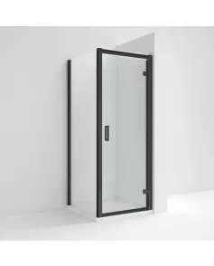 APS7907 700mm Black Profile Hinged Door Matt Black