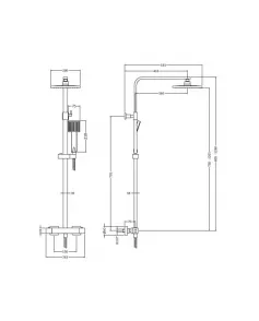 APS8095 Thermostatic Bar Shower With Kit Chrome