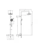 APS8096 Thermostatic Bar Shower With Kit Chrome