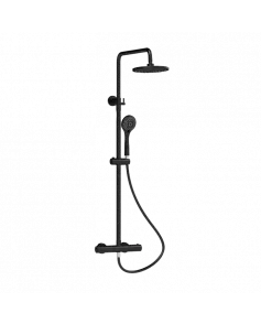 APS8097 Round Thermostatic Bar Valve & Shower Kit Matt Black