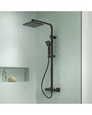 APS8098 Square Thermostatic Bar Valve & Shower Kit Matt Black