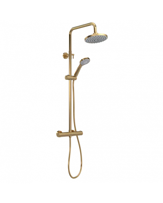 APS8099 Round Thermostatic Bar Valve & Kit Brushed Brass